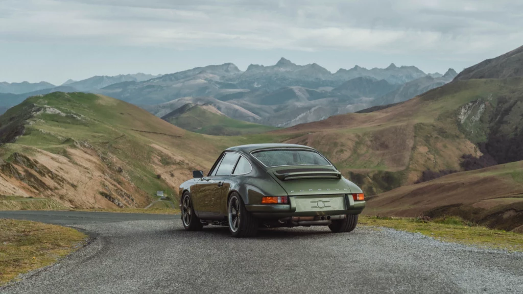 MR35 Iseye, Porsche 964 Restomod by Machine Revival on mountain road